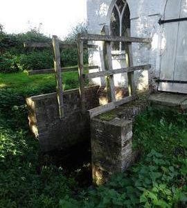 Overflow channel(?) at pump house, Combined Mill, Little Cressingham