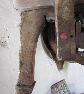 Ceiling support bracket and water auxiliary drive support frame, Combined Mill, Little Cressingham