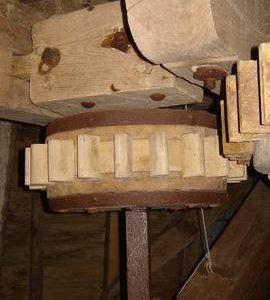 Stone nut and mounting for upper bearing of quant, Lacey Green Windmill, Lacey Green