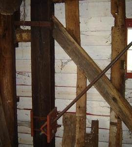 Section of spout floor side framing, post mill, Madingley