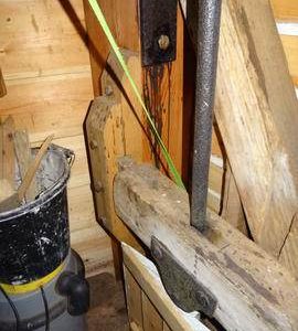 Brake/brake lever connection, Argos Hill Mill, Mayfield