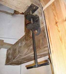 Tentering gear, tower mill, New Bradwell