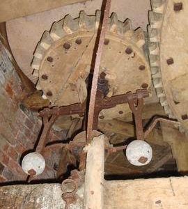 Governor, stone nut and steelyard, tower mill, Norton Lindsey