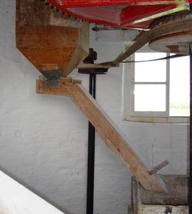 Hopper and chute to stones, Subscription Mill, North Leverton
