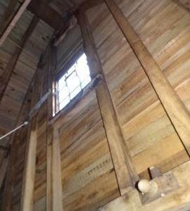 Bin floor tail framing, post mill, Nutley