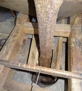 Tailstones: quant and stone furniture, post mill, Nutley
