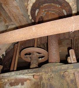 Great spur wheel, stone nut and tentering gear, tower mill, Old Buckenham