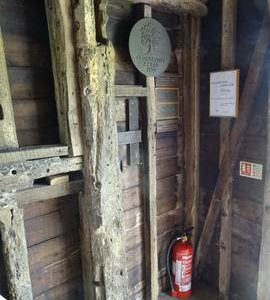 Spout floor left side framing, looking towards tail, Pitstone Windmill, Pitstone
