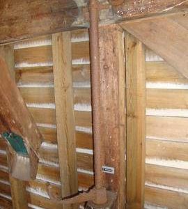 Hand tentering rod and handle, post mill, Ramsey