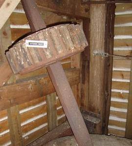 Left head stone nut and quant, post mill, Ramsey
