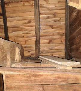 Partitioned section of stone floor, post mill, Rolvenden
