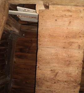 Partitioned section of stone floor, post mill, Rolvenden