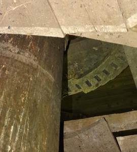 Upright shaft and crownwheel, New Mill, Rottingdean