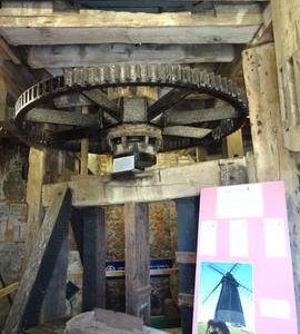 Great spur wheel and upright shaft support hursting, New Mill, Rottingdean