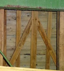 Section of bin floor framing, New Mill, Rottingdean