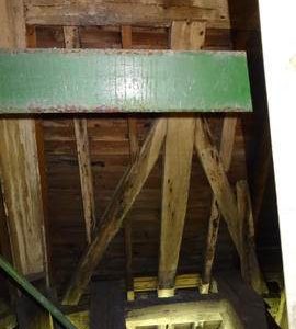 Section of bin floor framing, New Mill, Rottingdean