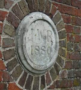 Datestone on engine house, Polkey's Mill, Reedham