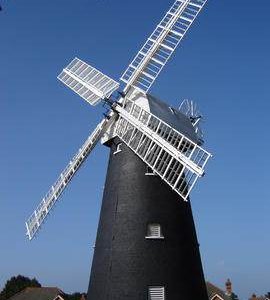 External view, tower mill, Shirley, Croydon