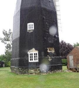 External view of tower, Downfield Mill, Soham