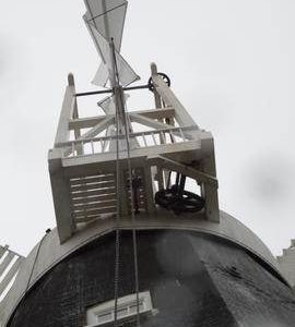 Fantail, fanstage, striking and winding gear, Downfield Mill, Soham