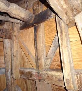 Detail of bin/dust floor framing, Shade Mill, Soham