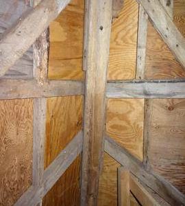 Detail of bin/dust floor framing, Shade Mill, Soham