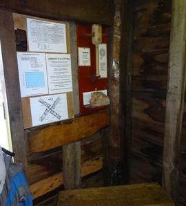 Spout floor tail and left side framing, Danzey Green Mill, Avoncroft Museum
