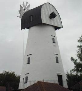 External view, tower mill, Stanford