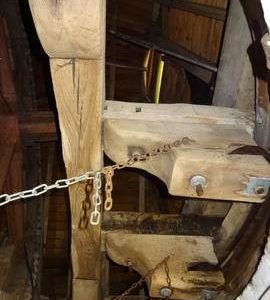 Cap frame and truck wheels, tower mill, Stock