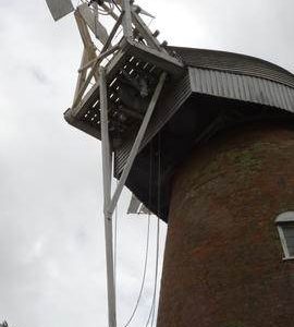 Fantail, fanstage and striking chain guide pole, tower mill, Stock