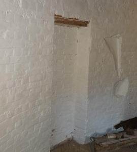Bricked-up door on ground floor, tower mill, Stock
