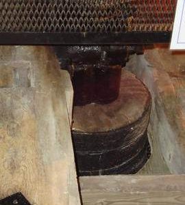Coupling on upright shaft, Fulwell Mill, Sunderland