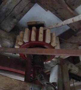 Stone nut with ratchet adjustment, tower mill, Thelnetham