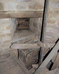 Internal view showing window and unidentified apparatus, tower mill, Upper Tysoe