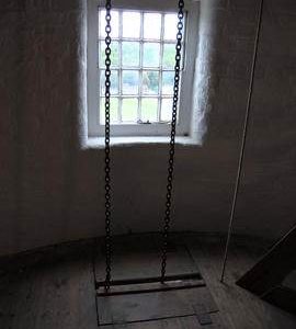 Sack trap and chains, tower mill, Waltham