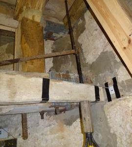 Tentering gear for northern stones, Littleworth Mill, Wheatley