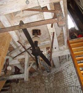 Governor, bridgetree and tentering gear, Cattell's smock mill, Willingham, Cambs