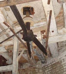 Bridgetree and tentering gear, Cattell's smock mill, Willingham, Cambs