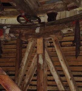 Cap frame, curb and truck wheel, Cattell's smock mill, Willingham