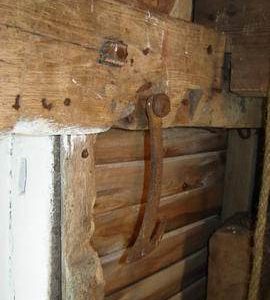 Upper side rail and brake lever hook, Stocks Mill, Wittersham