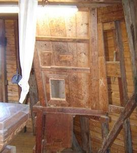 Bin and detail of framing, smock mill, Willesborough