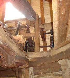 Cap frame, curb and fantail gearing, smock mill, Willesborough
