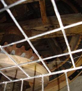 Brakewheel, sprattle beam and wallower, Holgate Mill, Holgate, York