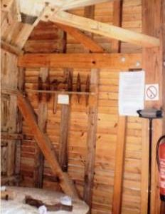 Section of stone floor framing, King's Mill, Shipley