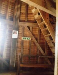Section of spout floor framing, King's Mill, Shipley