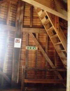 Section of stone floor framing, King's Mill, Shipley