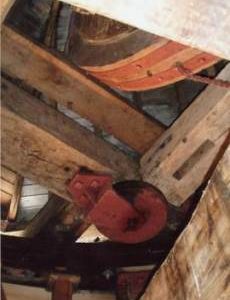 Cap frame, curb and truck wheel, King's Mill, Shipley