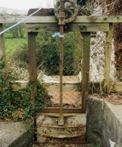 Town Mill, Landkey, hatch in leat