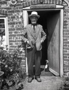"The last miller (?) Hawridge Windmill, Bucks"
