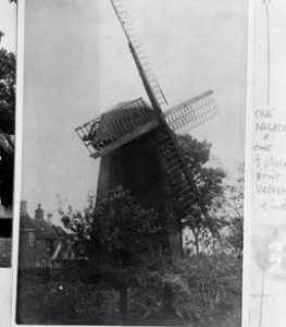 "Windmill at Stewkley, Bucks - copy negative"